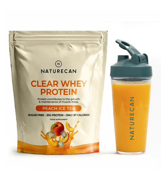 Clear Whey Peach Ice Tea with Shaker