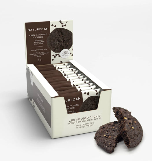 Box of 12 chocolate CBD cookies