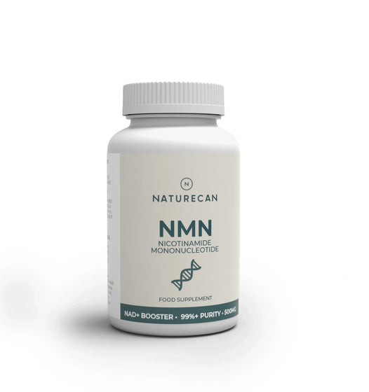 Naturecan NMN supplement bottle on a white background