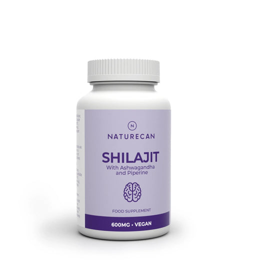 Naturecan Shilajit supplement bottle on a white background