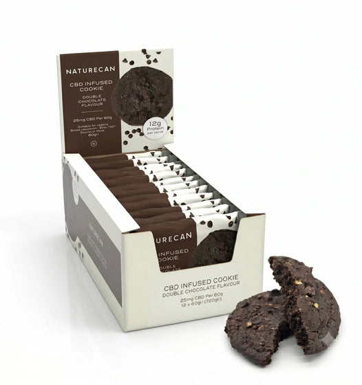Box of 12 chocolate CBD cookies