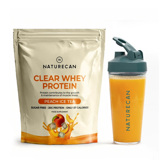 Clear Whey Peach Ice Tea with Shaker