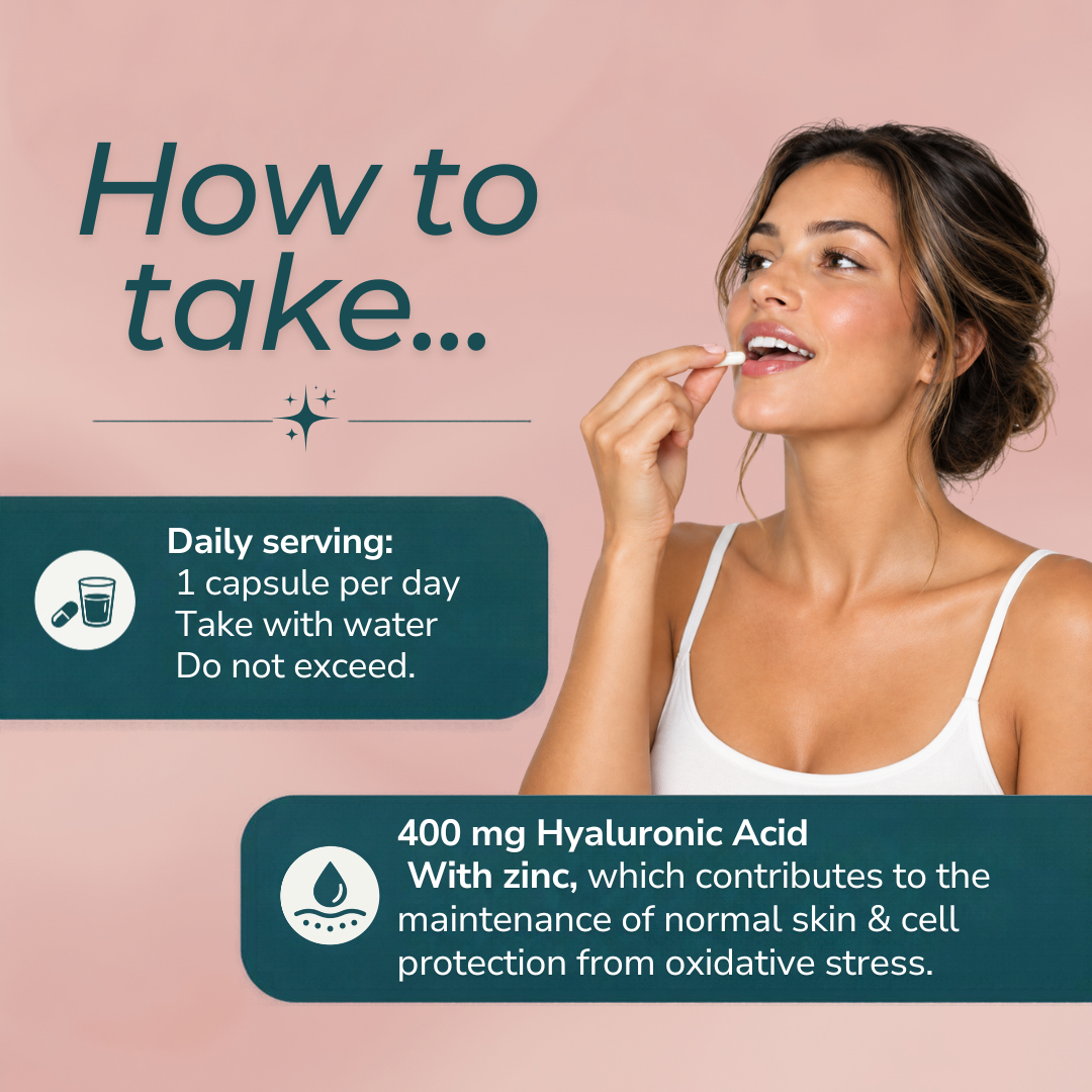 Hyaluronic acid capsules for skin